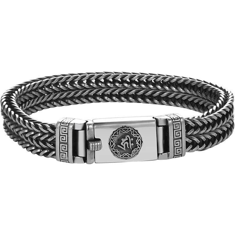 18cm Om Mani Padme Hum Copper Braid Bracelet for Peace