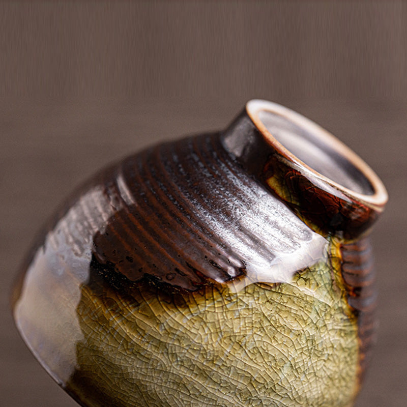 Retro Brown Ceramic Zen Teacup 130ml Meditation Cup