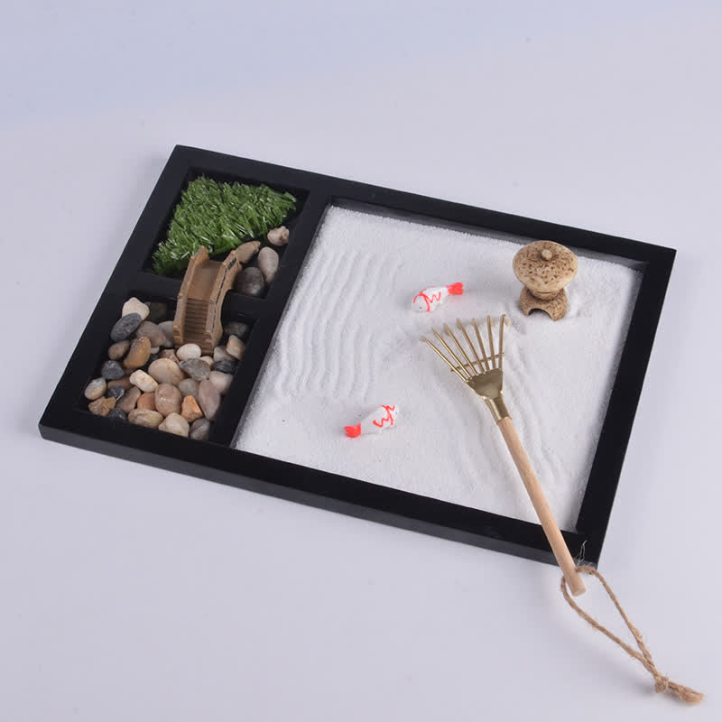 Koi Fish Zen Garden Decoration | Small Bridge for Calm