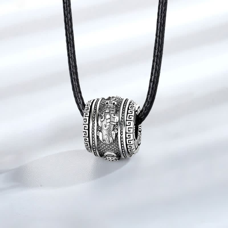 Copper Pixiu Luck Wealth Rotatable Necklace Pendant