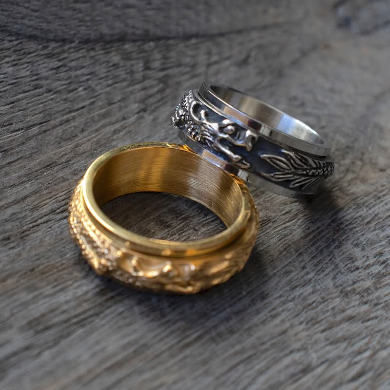 8mm Dragon Titanium Steel Stimulation Ring Unisex