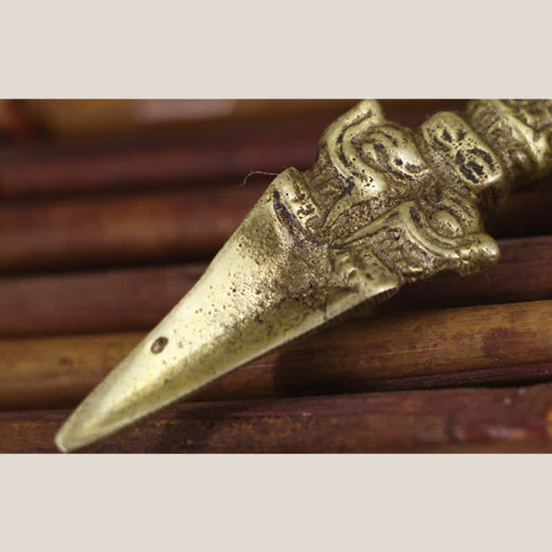 Tibetan Copper Vajra Dorje Meditation Decor 8.5cm