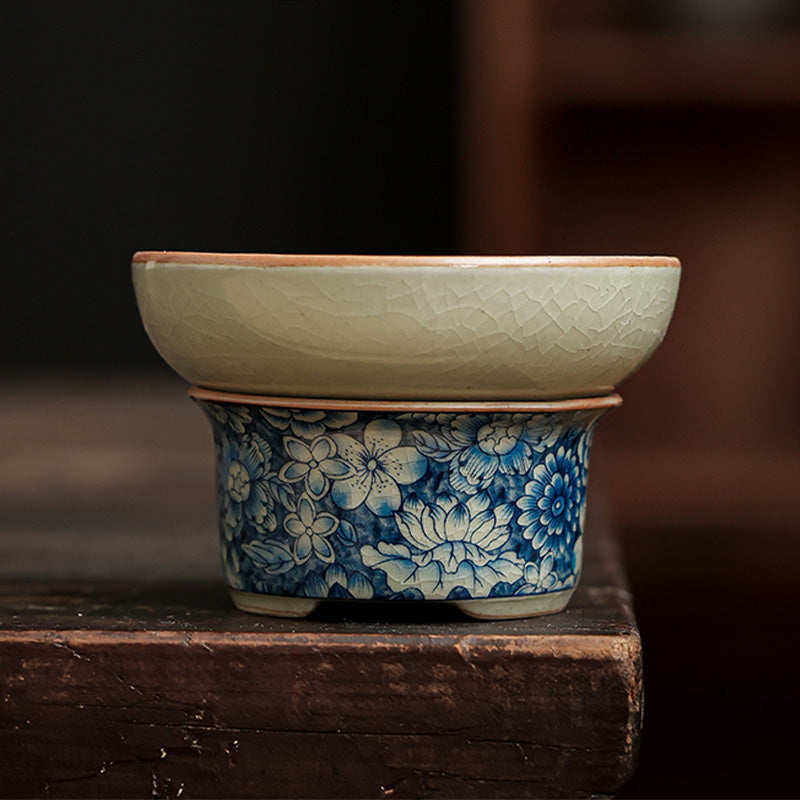 Blue and White Porcelain Gongfu Tea Set Zen Decor