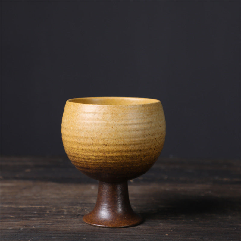 Ceramic Goblet Mug 170ml | Elegant Wine Style Tea Cup