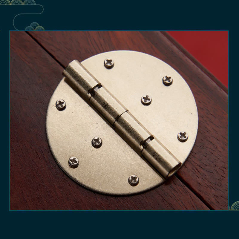 Antique Red Sandalwood Rosewood Handmade Jewelry Storage Box