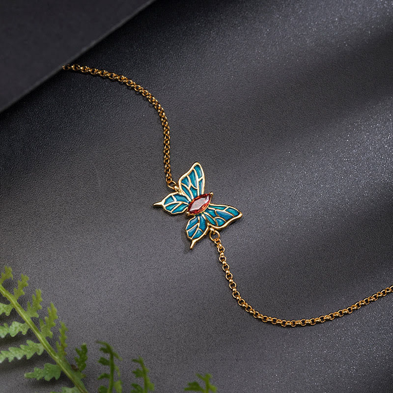 Sterling Silver Feng Shui Butterfly Love Bracelet