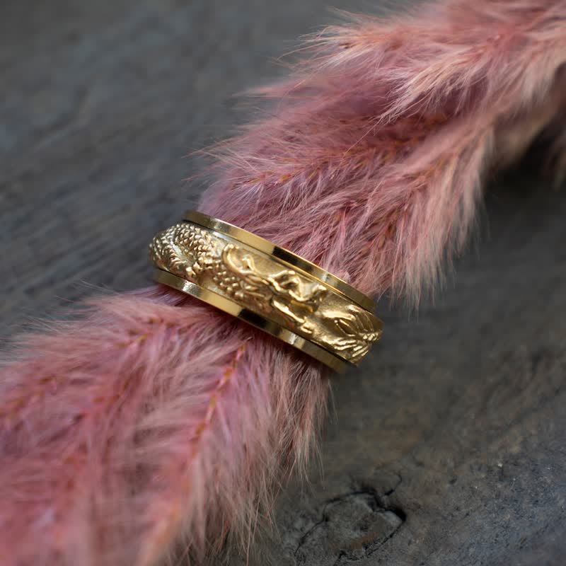 8mm Dragon Titanium Steel Stimulation Ring Unisex