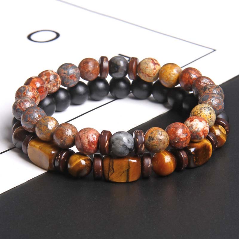 8mm Tiger Eye Emperor Stone Healing Bracelet for Meditation