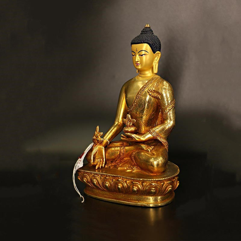 Copper Gold Plated Buddha Statue | Compassion & Serenity Decor