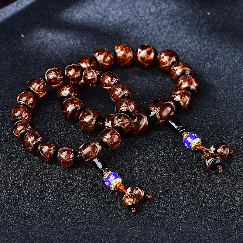 Tibetan Dragon Vein Agate Healing Bracelet 14mm