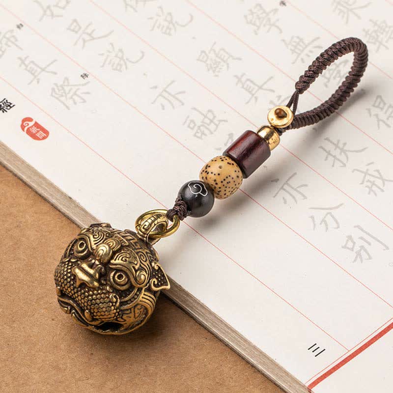 Copper Pixiu Wealth Key Chain – Luck & Protection Talisman