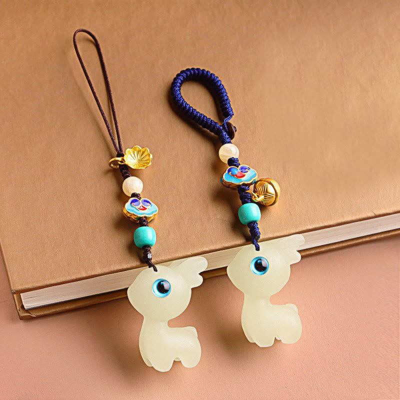 Glowstone Lucky Deer Key Chain for Spiritual Jewelry Blessing
