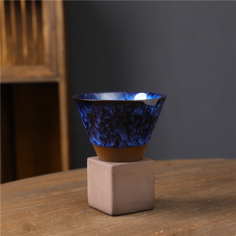 200ml Ceramic Kiln Change Coffee Mug for Zen Decor Rituals