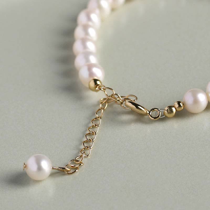 Natural Pearl Hetian Jade Bracelet for Happiness & Healing