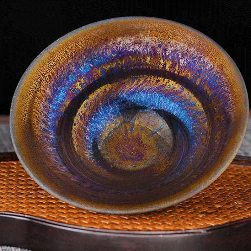 Colorful Milky Way Jian Zhan Ceramic Tea Cup 10.5cm