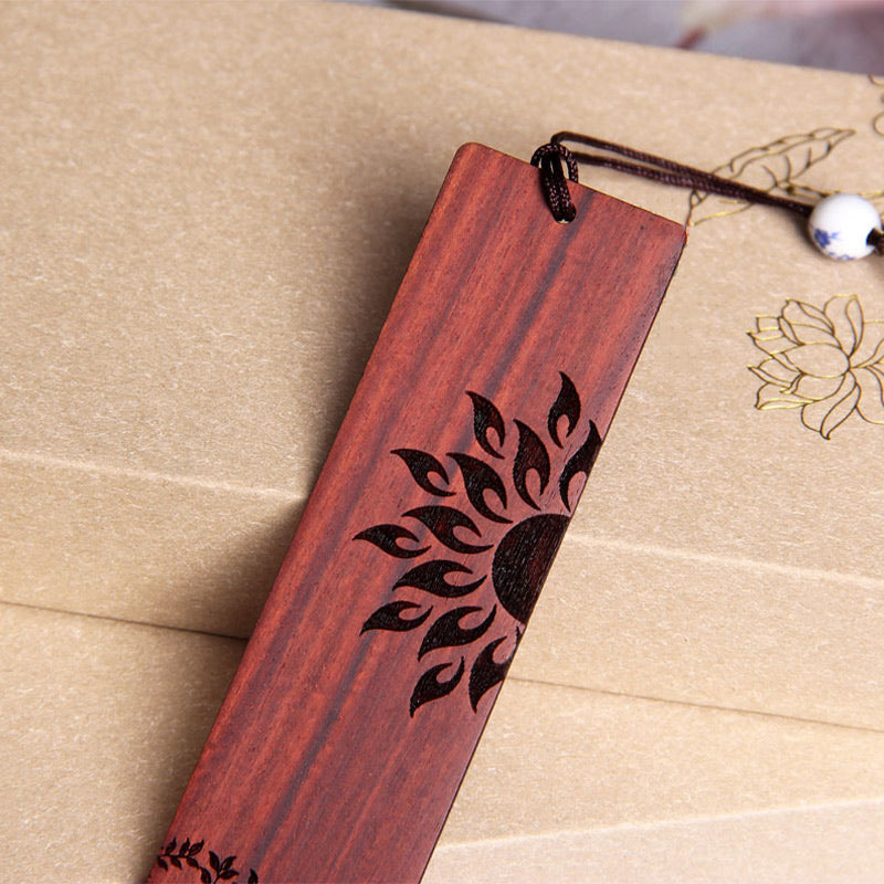 Ebony Wood Sun Tree Bookmark for Spiritual Growth
