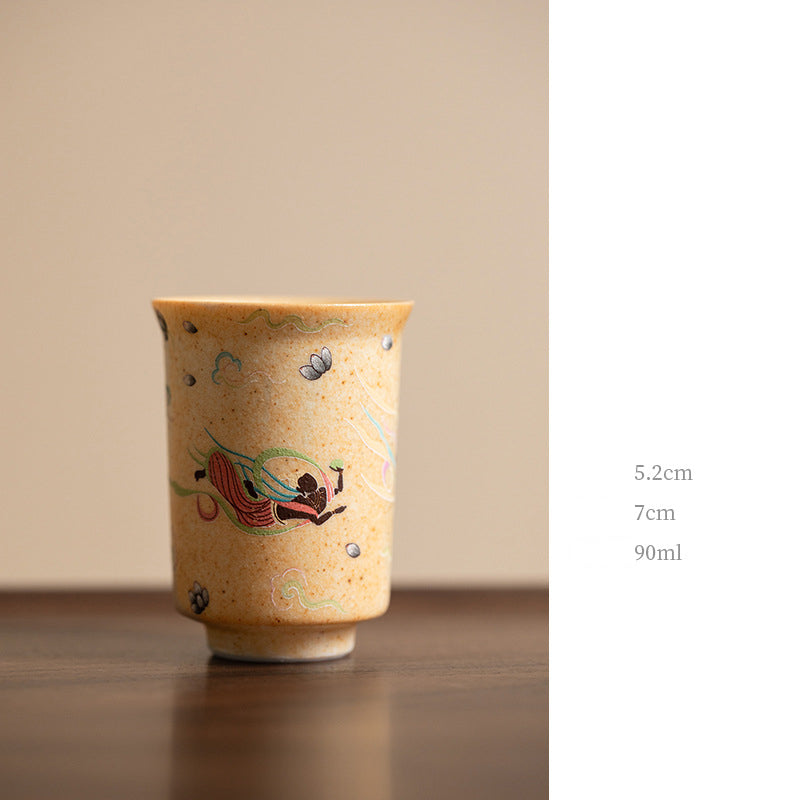 Dunhuang Ceramic Gaiwan with Thousand Buddhas & Lid 150ml