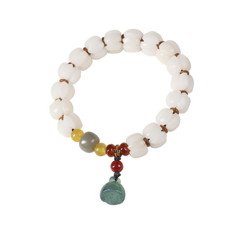 Bodhi Seed Red Agate Lotus Harmony Bracelet