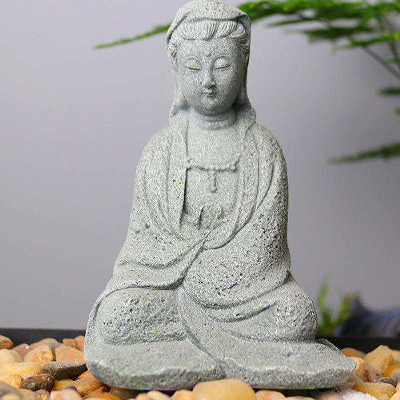 Sandstone Avalokitesvara Buddha Statue for Home Blessing