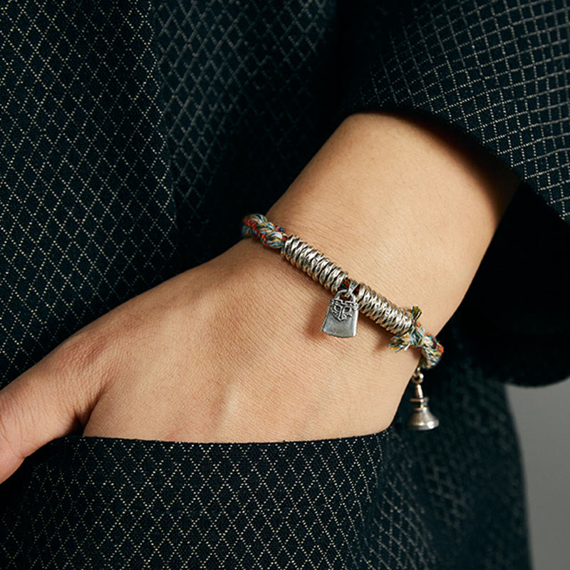 Multiple Strands 925 Sterling Silver Protection Bracelet