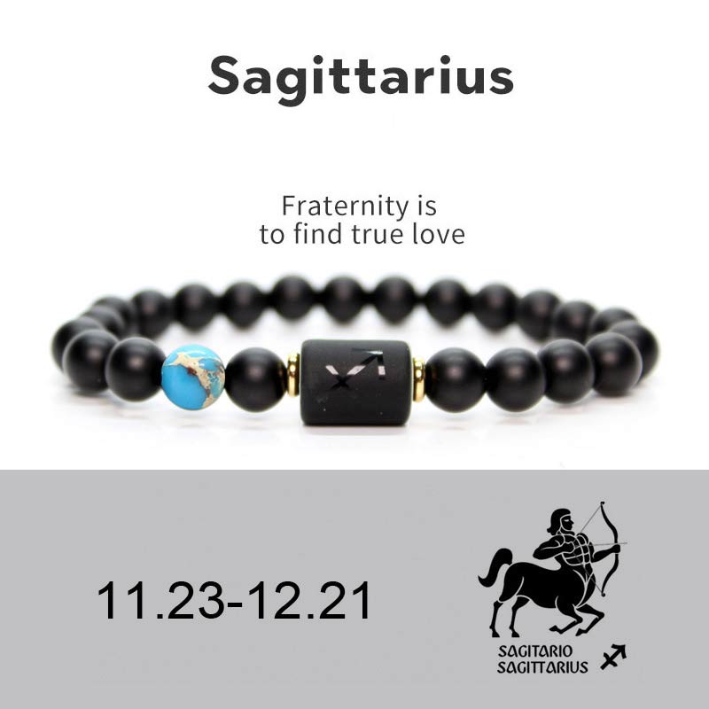8mm Black Onyx Adjustable Chinese Zodiac Bracelet