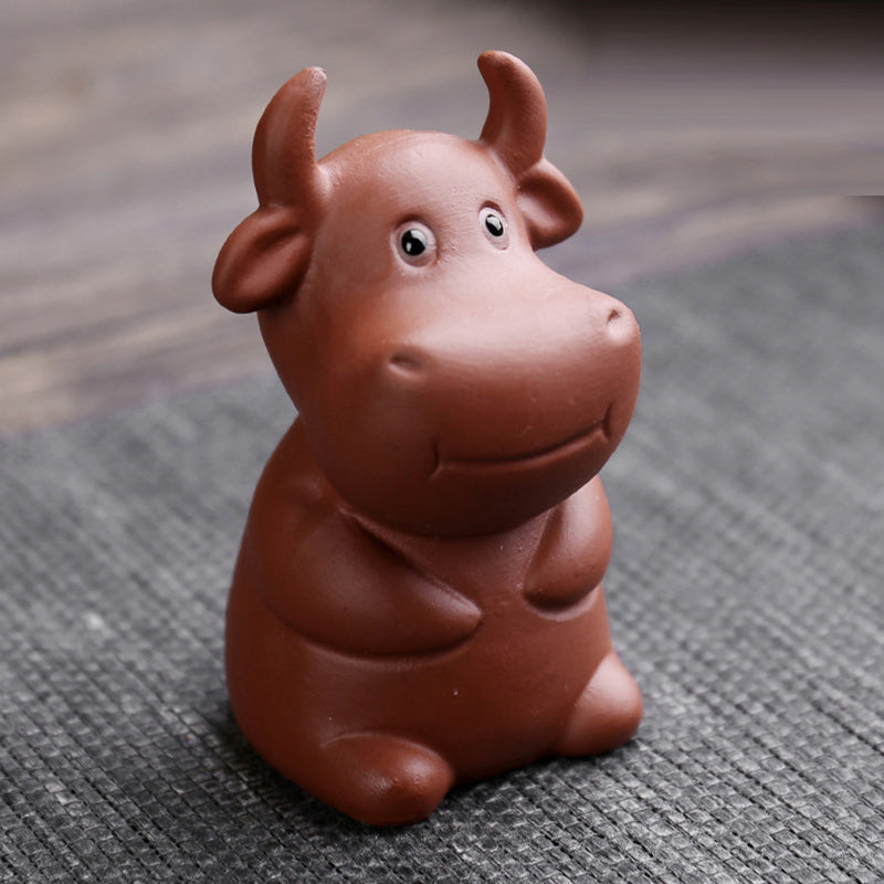 Chinese Zodiac Purple Clay Wealth Figurine | Prosperity