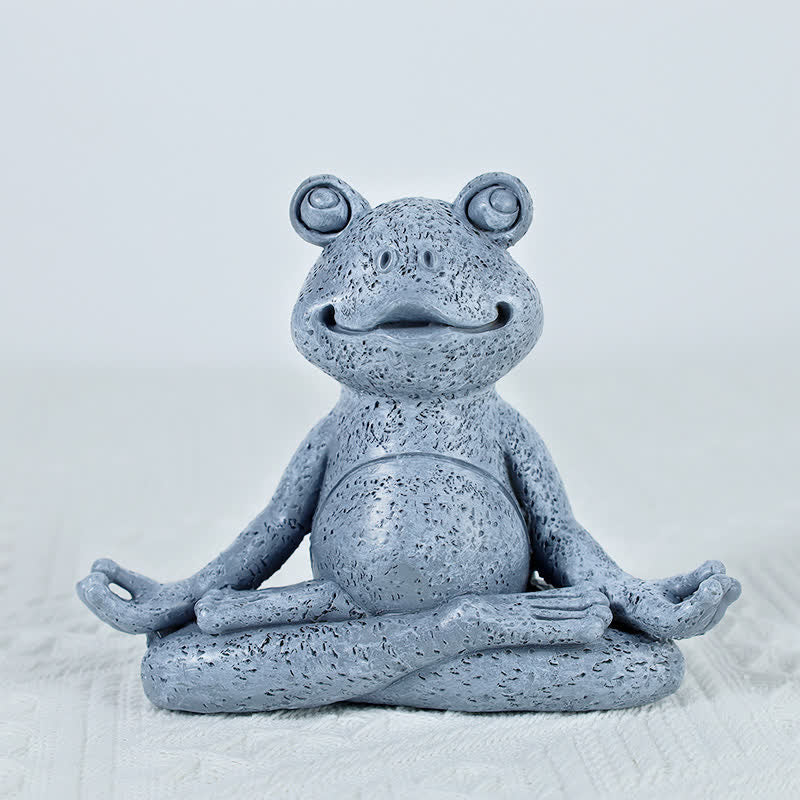 Meditating Zen Dog Cat Frog Spiritual Statue Decoration