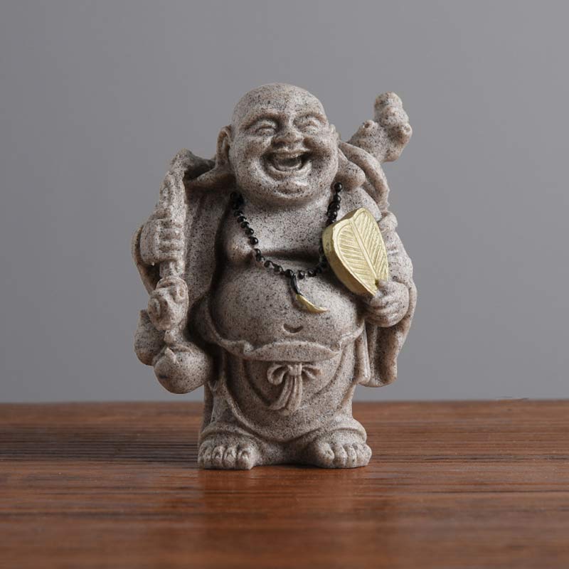 Laughing Buddha Resin Statue Blessing Home Decor 7.5cm