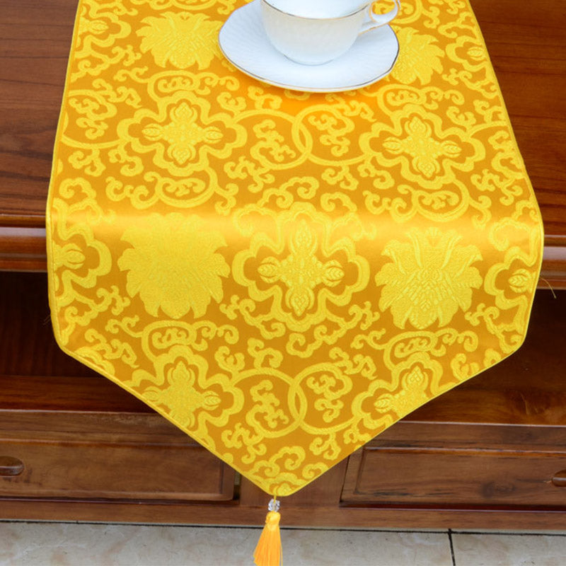 Tibetan Prayer Altar Table Runner with Dragon & Vajra