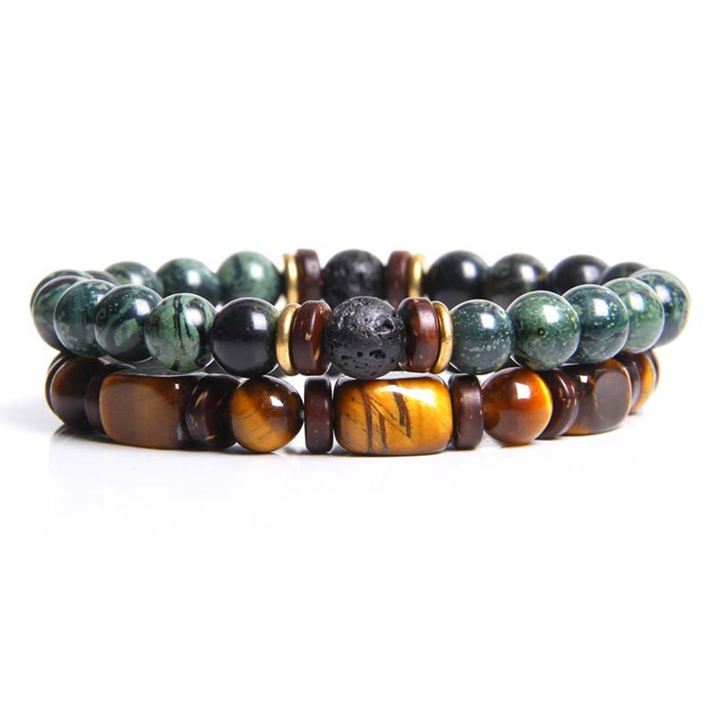 8mm Tiger Eye Emperor Stone Healing Bracelet for Meditation