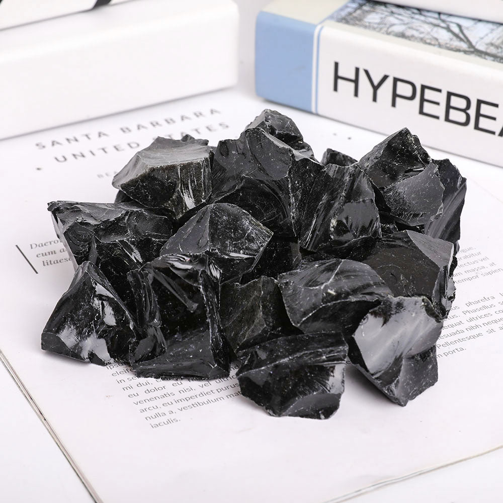 1kg Black Obsidian Raw Healing Stone for Grounding