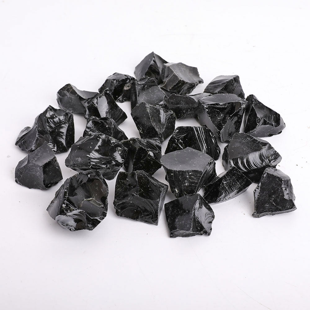 1kg Black Obsidian Raw Healing Stone for Grounding