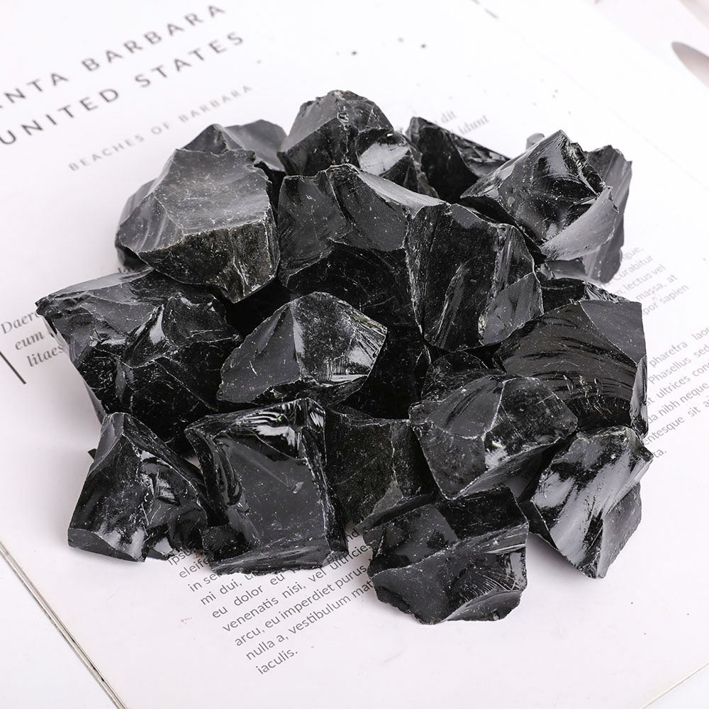 1kg Black Obsidian Raw Healing Stone for Grounding