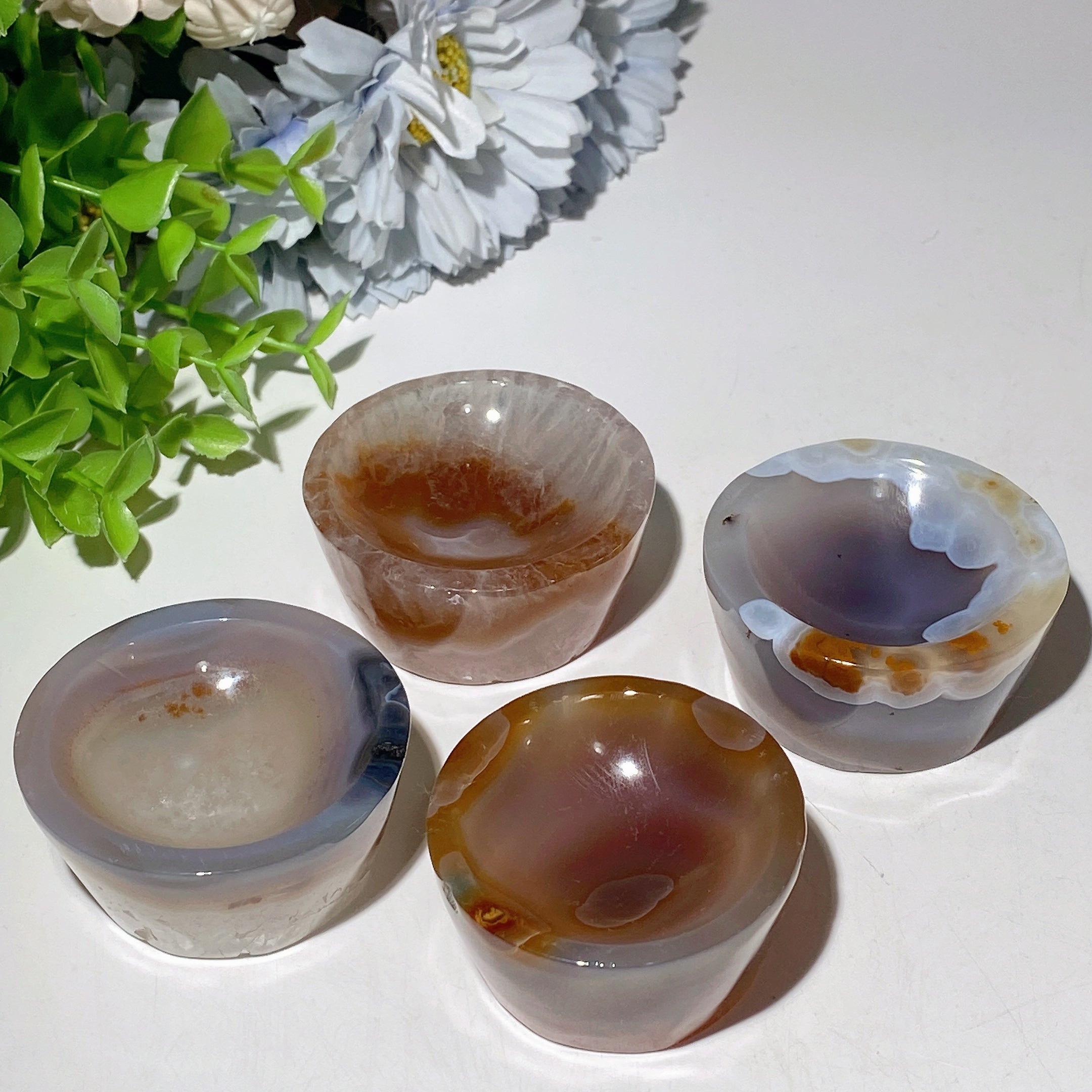 2.0-2.2" Agate Crystal Bowl for Home Decor & Healing