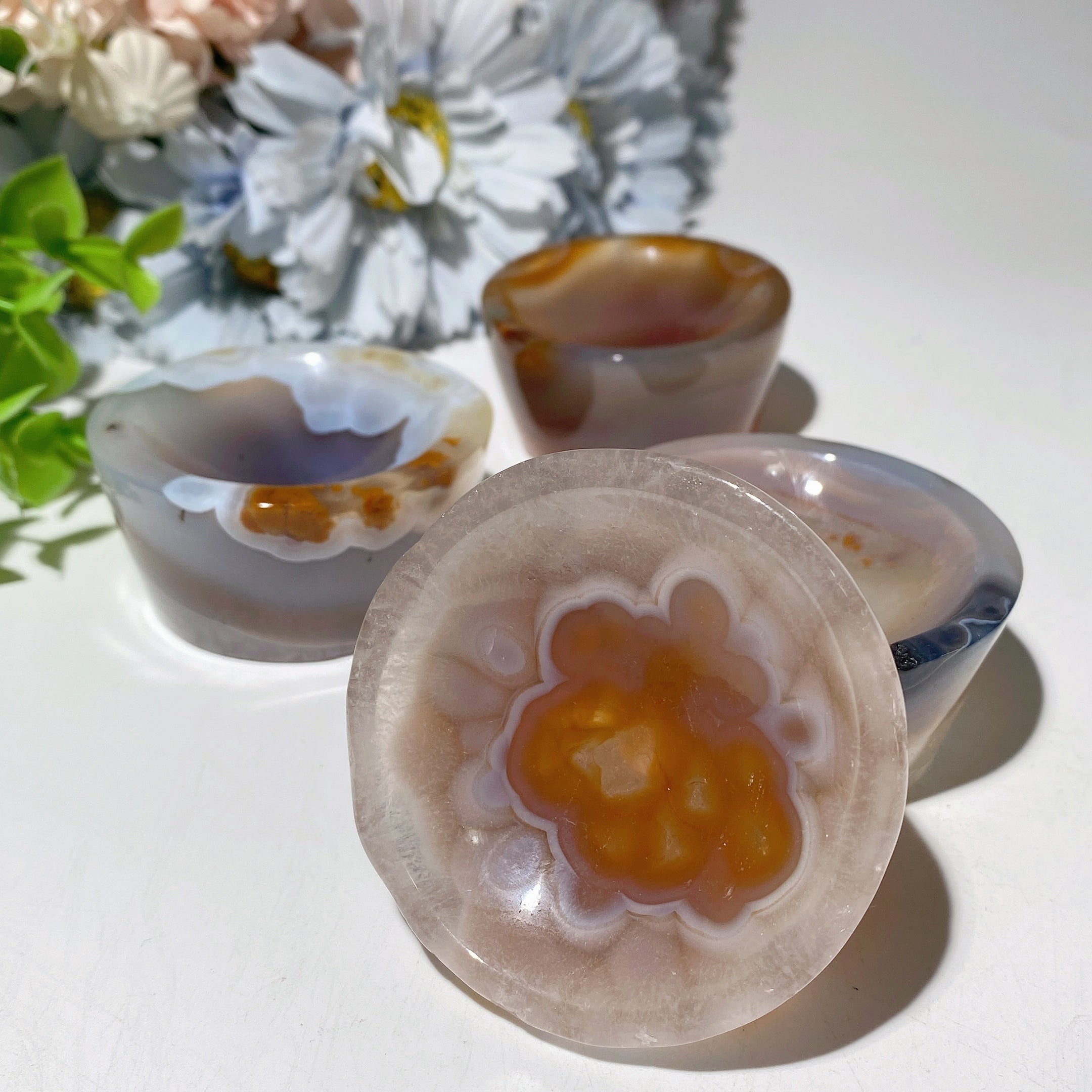 2.0-2.2" Agate Crystal Bowl for Home Decor & Healing