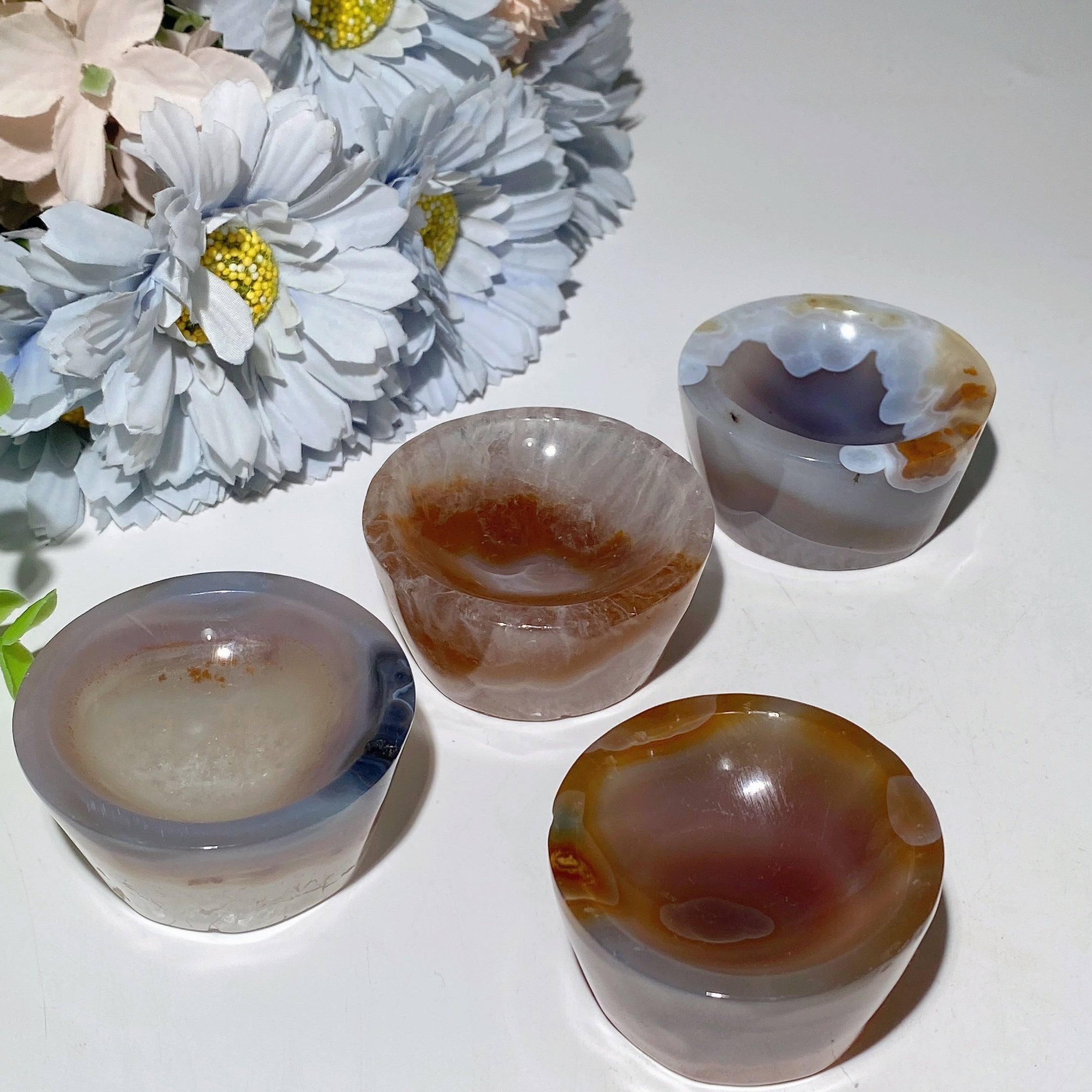 2.0-2.2" Agate Crystal Bowl for Home Decor & Healing