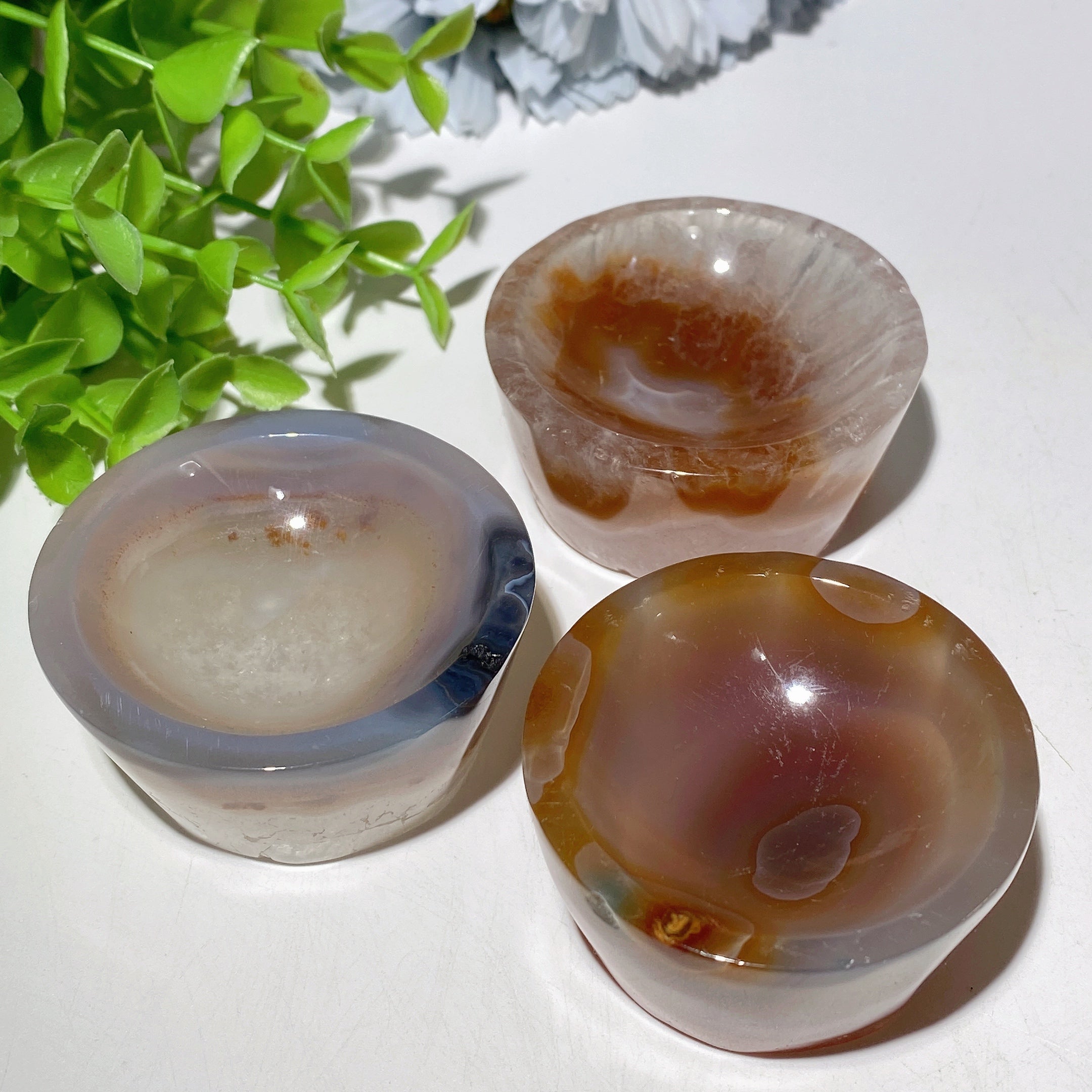 2.0-2.2" Agate Crystal Bowl for Home Decor & Healing