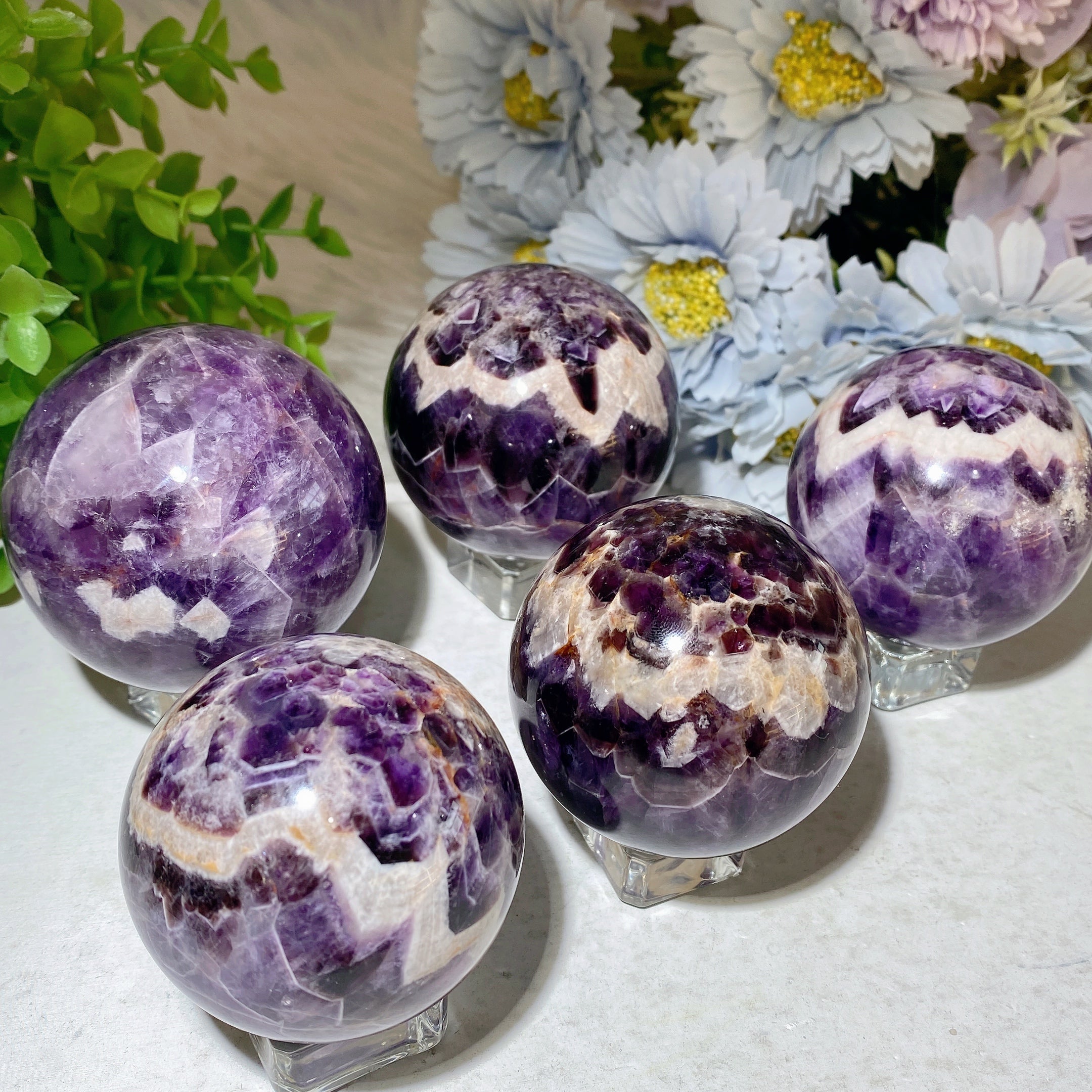 2.0-2.5 Inch Amethyst Crystal Sphere for Healing & Balance