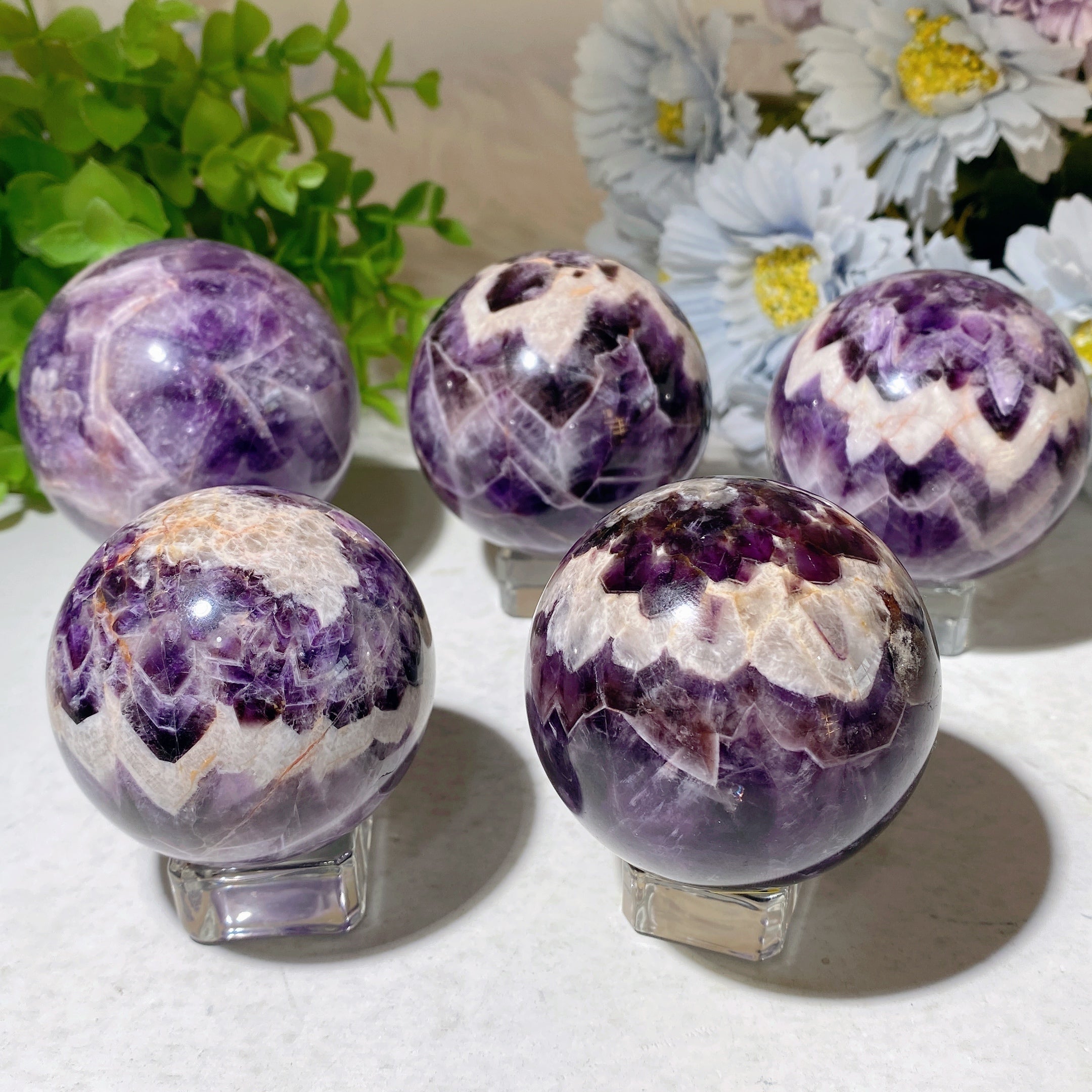 2.0-2.5 Inch Amethyst Crystal Sphere for Healing & Balance