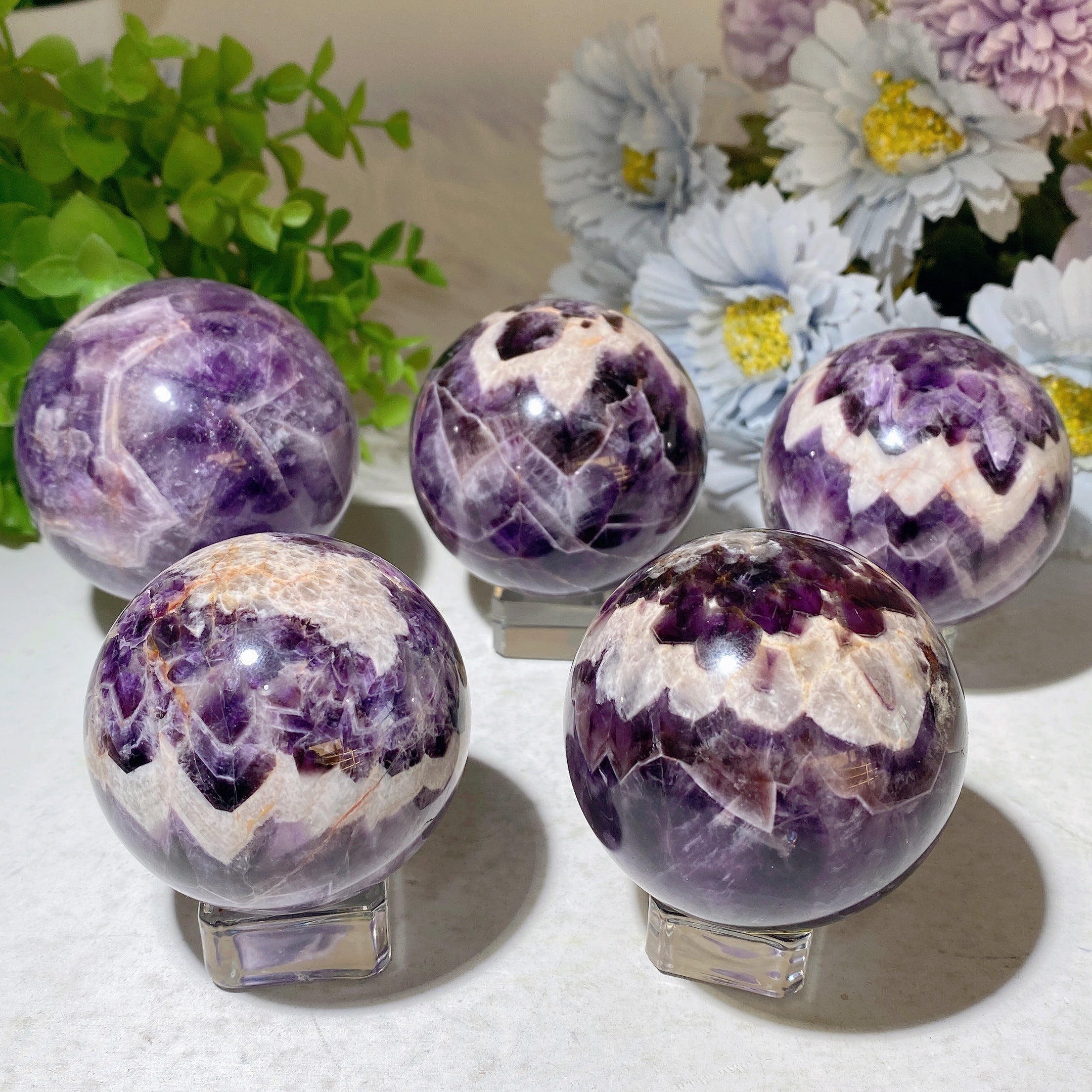 2.0-2.5 Inch Amethyst Crystal Sphere for Healing & Balance