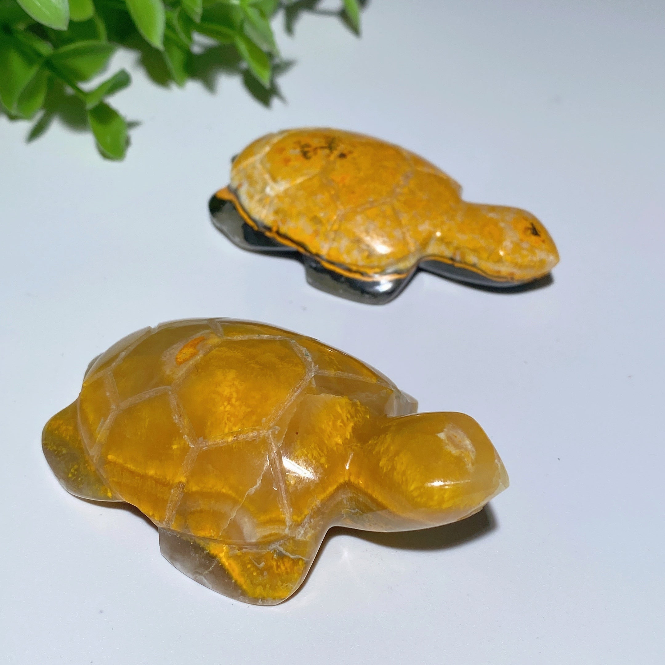 2.0-2.5 Inch Bumblebee Jasper Crystal Turtle Figurine for Healing