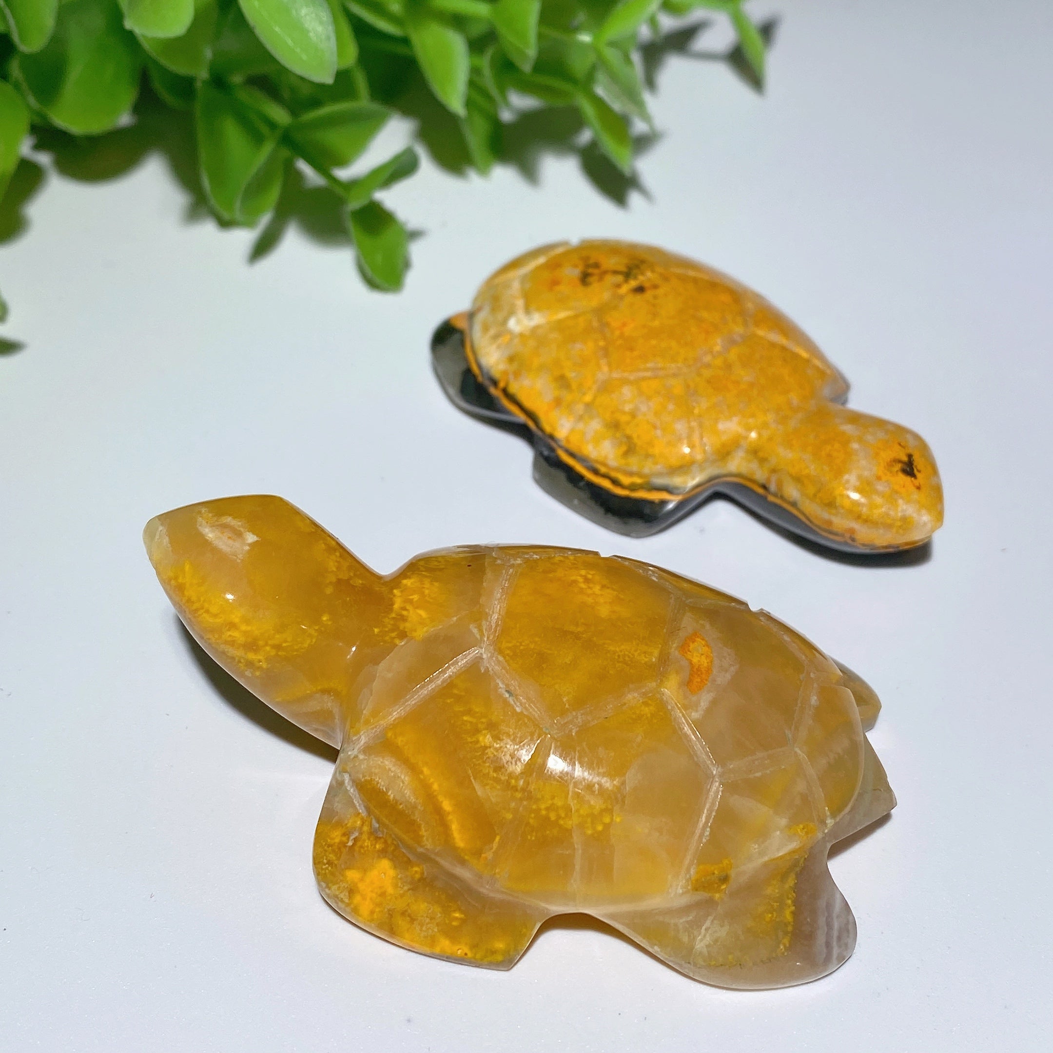 2.0-2.5 Inch Bumblebee Jasper Crystal Turtle Figurine for Healing