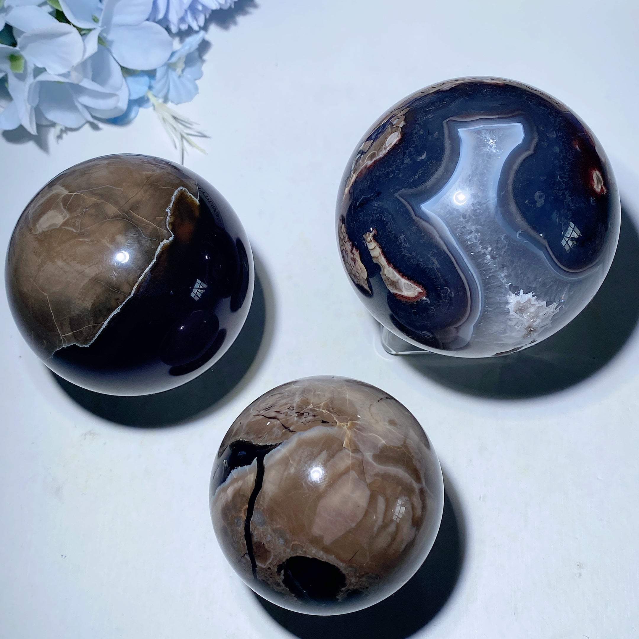 2.0-4.0 Inch Volcano Agate Crystal Sphere for Healing & Energy