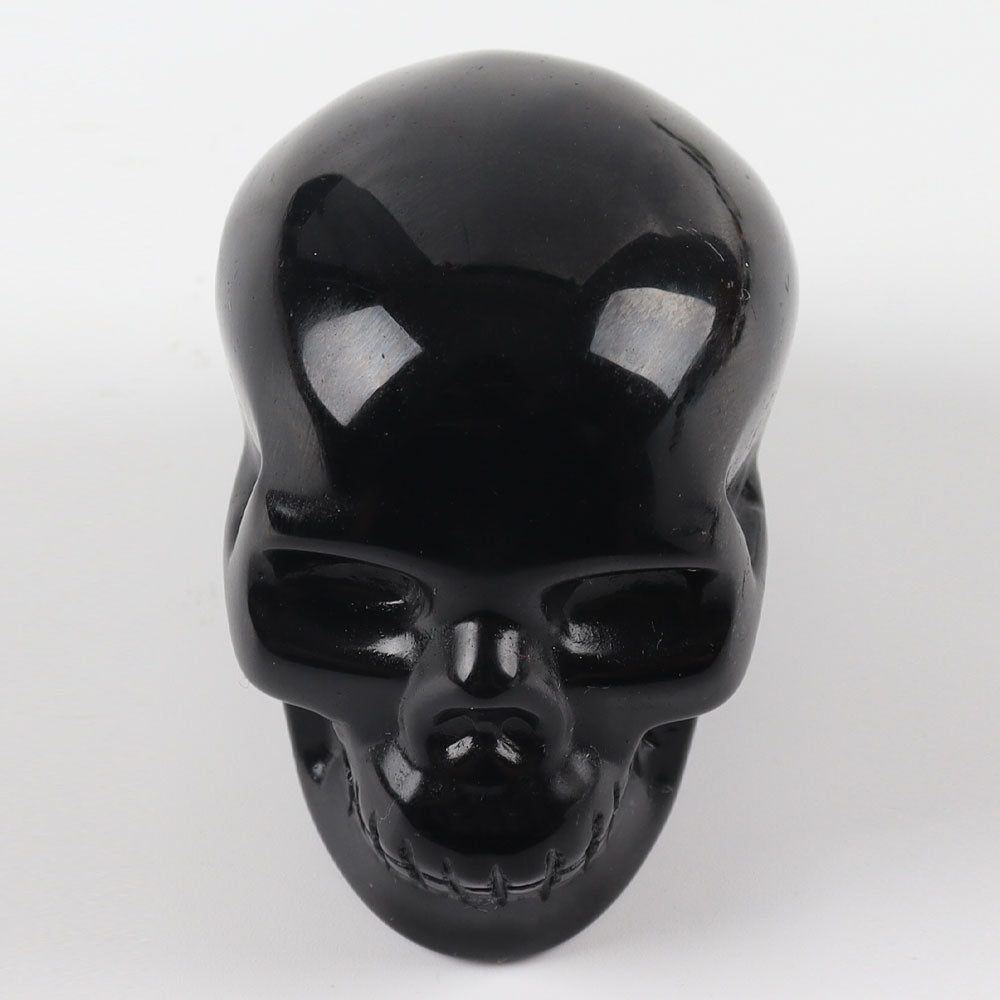 2.0" Black Obsidian Crystal Skull Sculpture for Meditation