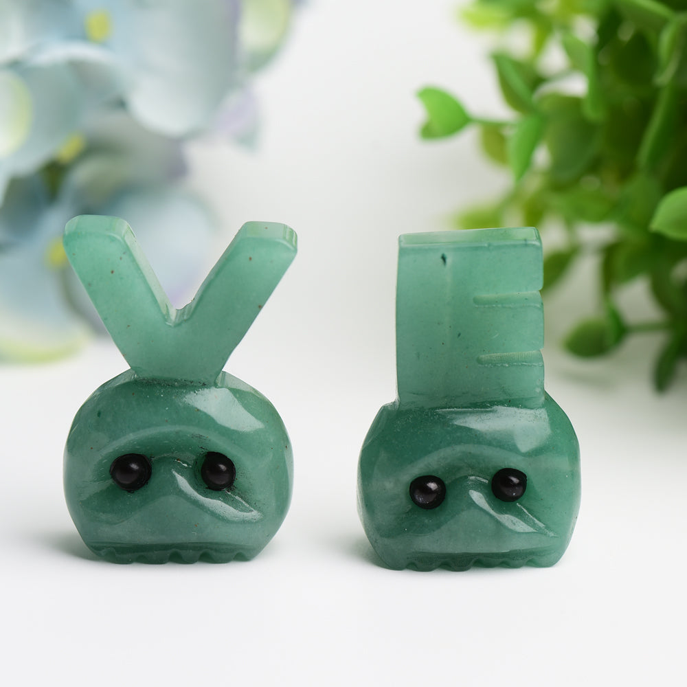 2.0" Green Aventurine & Honey Calcite LOVE Letters Set