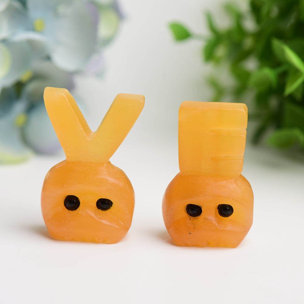 2.0" Green Aventurine & Honey Calcite LOVE Letters Set