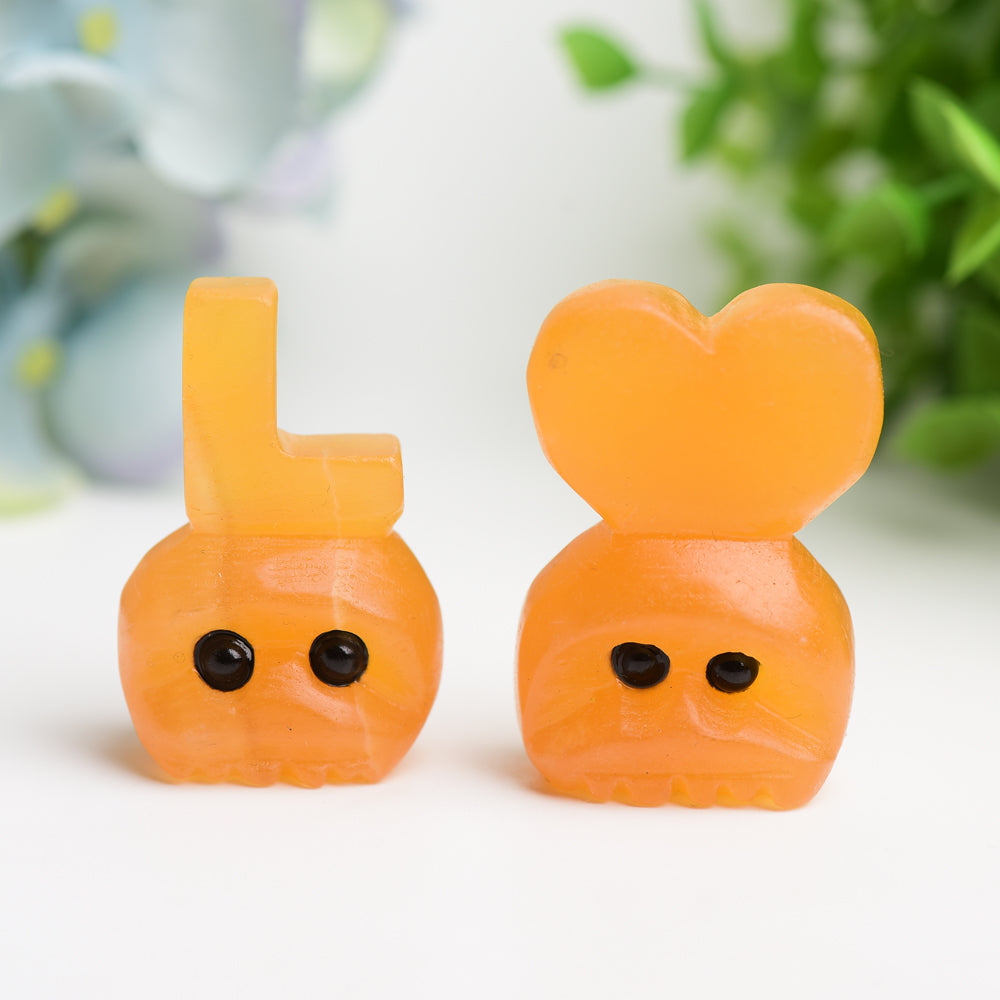 2.0" Green Aventurine & Honey Calcite LOVE Letters Set