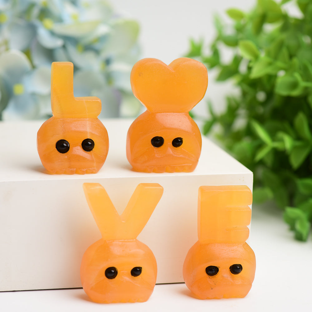 2.0" Green Aventurine & Honey Calcite LOVE Letters Set