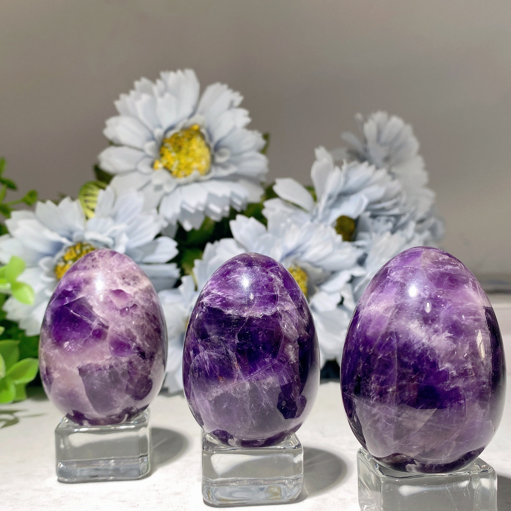 2.0 inch Amethyst Crystal Egg for Healing & Meditation
