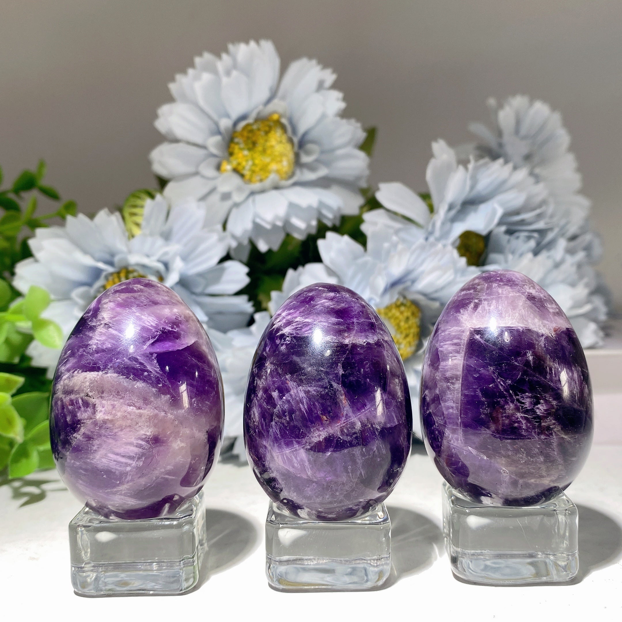 2.0 inch Amethyst Crystal Egg for Healing & Meditation
